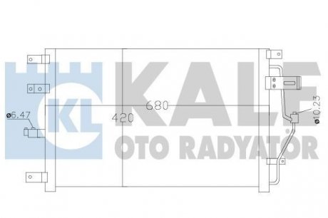VOLVO Радиатор кондиционера S60 I,S80 I,V70 II,XC70 Cross Country 00- KALE OTO RADYATOR 390300 (фото 1)