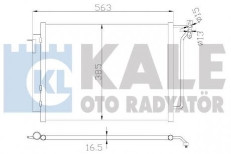 BMW Радиатор кондиционера X5 E53 00- KALE OTO RADYATOR 390900 (фото 1)