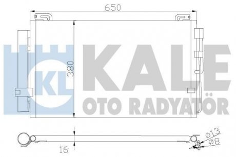 KALE HYUNDAI Радиатор кондиционера Matrix 1.6/1.8 01- KALE OTO RADYATOR 391300