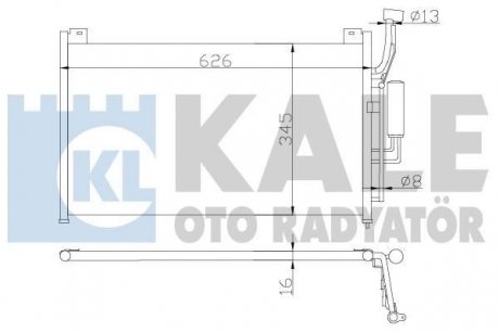 MAZDA Радиатор кондиционера Mazda 2 07- KALE OTO RADYATOR 392300 (фото 1)