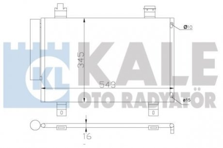 SUZUKI Радиатор кондиционера Swift III,IV 05- KALE OTO RADYATOR 394000 (фото 1)