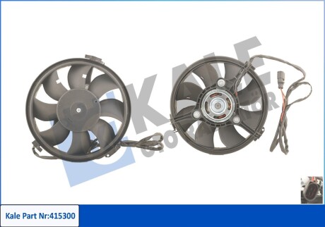 KALE VW Вентилятор радиатора Audi A4/6/8,Passat,Skoda SuperB 1.8/2.8 KALE OTO RADYATOR 415300