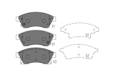 Колодки тормозные KAVO PARTS KBP-1018 (фото 1)