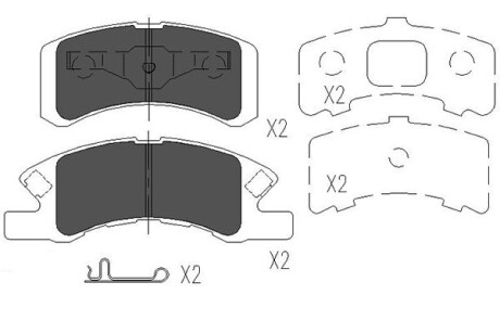 MITSUBISHI колодки гальм. передн. Space Star 1,0-1,2 12- KAVO PARTS KBP-1511