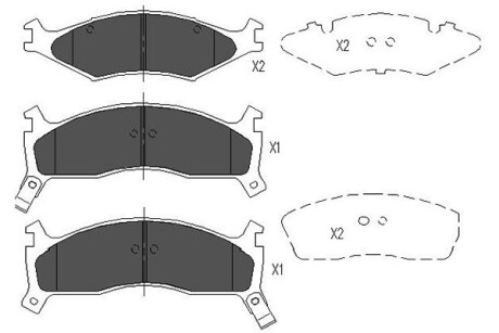 Тормозные колодки передние Sportage 94- KAVO PARTS KBP-4008