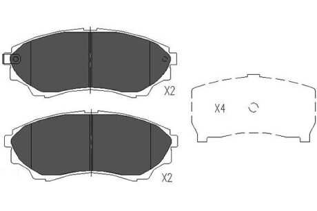 FORD Гальмівні колодки передн.Ranger,Mazda BT-50 99- KAVO PARTS KBP-4514