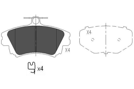 Тормозные колодки дисковые KAVO PARTS KBP-5519