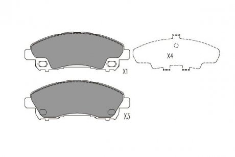 MITSUBISHI Колодки гальмівні Canter 12- KAVO PARTS KBP-5549 (фото 1)