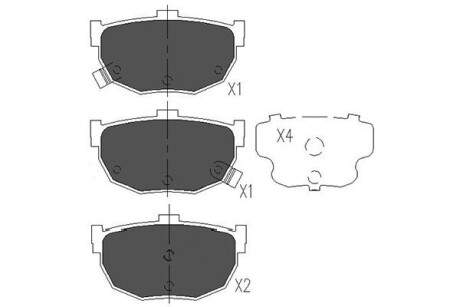 KIA Колодки тормозные задние дисковые Cerato KAVO PARTS KBP-6544