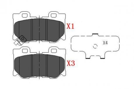 Nissan Тормозные колодки задние 370z,infiniti g37,q50/70,fx37/50 07- KAVO PARTS KBP-6582 (фото 1)
