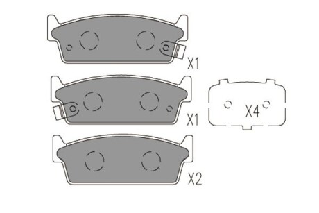 NISSAN Гальмівні колодки задн. Almera 00- Maxima QX 00- KAVO PARTS KBP-6601