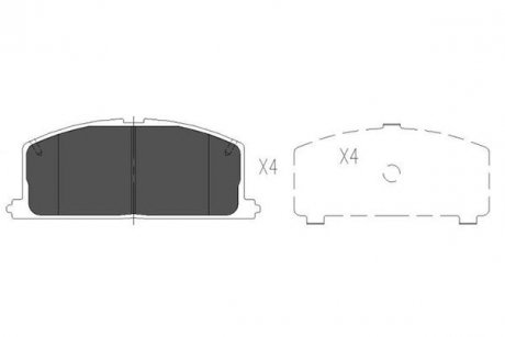 TOYOTA Тормозные колодки передние Carina II,Corolla,Camry, Corona KAVO PARTS KBP-9109 (фото 1)