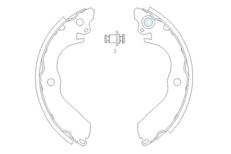 MITSUBISHI Щеки торм. COLT V 1300 00-03, LANCER VI (CJ_, CP_) 1.5 12V 96-03 KAVO PARTS KBS-6411