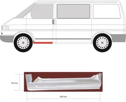 Порог T4 левый передний KLOKKERHOLM 9558041