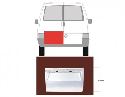 Ремонтная часть задней левой двери KLOKKERHOLM 9558 151