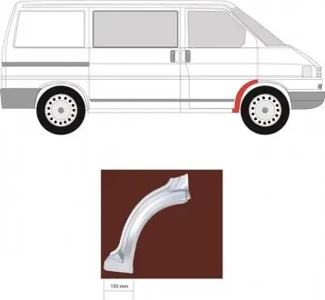 Ремонтная вставка арки переднего крыла (задняя часть) правая KLOKKERHOLM 9558332
