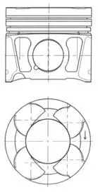 Поршень, комплект FIAT 83,40 08- KOLBENSCHMIDT 41070620