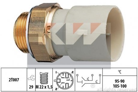 Датчик включення вентилятора (аналог EPS 1.850.688/Facet 7.5688) KW 550 688