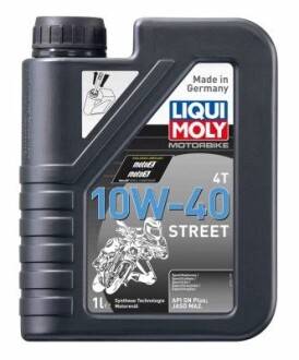 LM 1л MOTORBIKE 4T 10W-40 STREET Олива 4-такт. напівсинтетична для мотоциклів LIQUI MOLY 1521