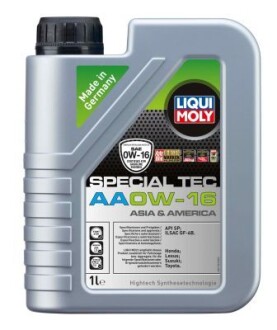 Масло моторное special tec aa 0w-16 1л LIQUI MOLY 21326