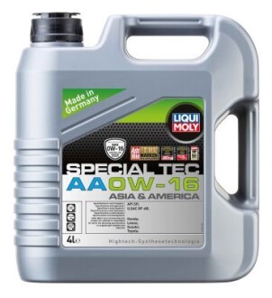 Масло моторное special tec aa 0w-16 4л LIQUI MOLY 21327