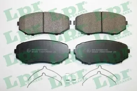 Комплект гальмівних колодок з 4 шт. дисків LPR 05P2208