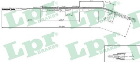 Тросик стояночного тормоза LPR C0067B (фото 1)