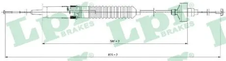 Тросик сцепления LPR C0266C