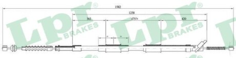 Тросик стояночного тормоза LPR C0874B