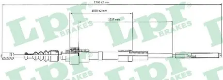 Тросик стояночного тормоза LPR C0956B