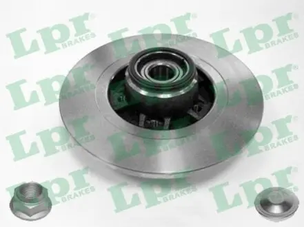 Тормозной диск Renault Kangoo II задний с подшипником LPR R1033PCA