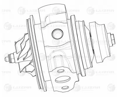 Турбокомпрессор б/корп. (картридж) для Skoda Octavia (04-) 1.4T (тип TD025M2) LUZAR LAT 5027