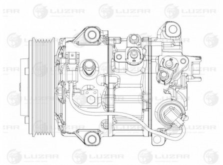 Компрессор кондиционера для а/м Toyota RAV 4 (13-) 2.0i [3ZRFE] (LCAC 1940) Luza LUZAR LCAC1940