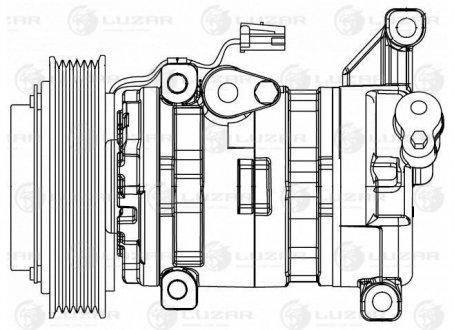 Компрессор кондиционера для а/м Mazda 3 (BL) (09-) 1.6i LUZAR LCAC 2549