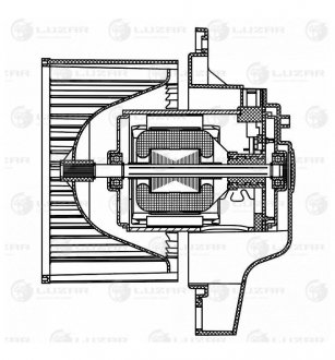 Электровентилятор отопителя для а/м Kia Soul II (13-) LUZAR LFh 0819