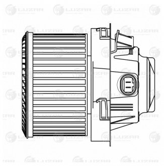 Электровентилятор отопителя для а/м Peugeot 207 (06-) (LFh 2027) LUZAR LFh2027 (фото 1)