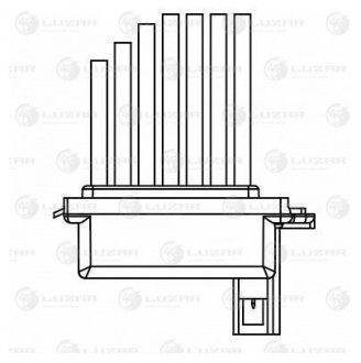 Резистор электровентилятора отопителя для а/м Audi A6 (C5) (97-) (LFR 1849) Luza LUZAR LFR1849 (фото 1)