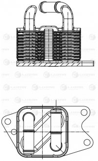 Радиатор масл. для а/м Volkswagen Polo (09-)/Skoda Rapid (12-) 1.6i [CFNA] AT LUZAR LOc 1817