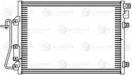 Радиатор кондиционера для а/м Renault Clio II (98-)/Symbol I (99-)/Kangoo I (97-) LUZAR LRAC 0926 (фото 1)