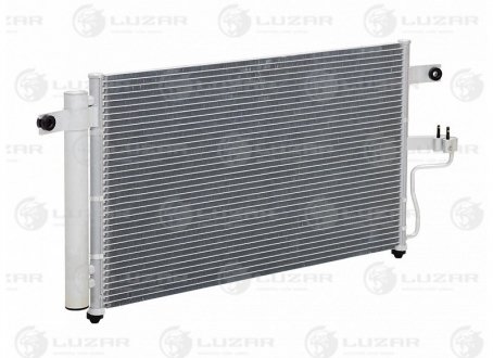 Радиатор кондиционера accent 1.3/1.5/1.6 (99-) акпп с ресивером LUZAR LRAC HUAc99250 (фото 1)