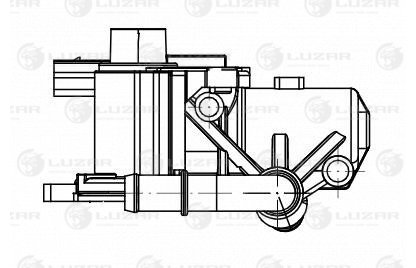 Клапан EGR (рециркуляции выхл. газов) для а/м Renault Duster (10-)/Megane III (08-) 1.5D LUZAR LVEG 0901