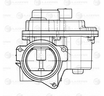 Клапан EGR (рециркуляции выхл. газов) для а/м VW Golf VI (08-)/Tiguan (08-) 2.0D LUZAR LVEG 1854 (фото 1)