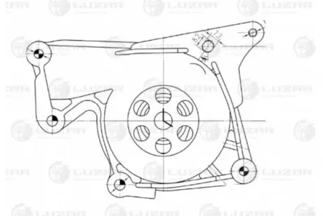 Насос водяной Renault Duster (12-)/Megane III (09-) 1.5d [K9K] (LWP 0997) LUZAR LWP0997