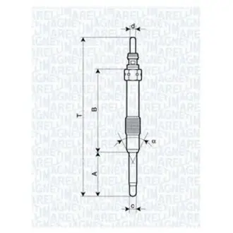 Свеча накала MAGNETI MARELLI 062900053304