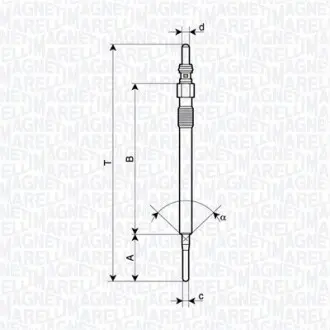 Свічка накалу MAGNETI MARELLI 062900141304