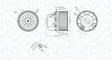 FORD вентилятор салону Focus II,Galaxy,Kuga I,Mondeo IV,S-Max MAGNETI MARELLI 069412729010