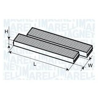 VW Фильтр салона (2шт.) AUDI A6 MAGNETI MARELLI 350203062610