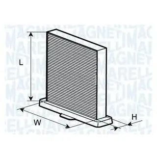 RENAULT фільтр салону (вугілля) Clio 05- MAGNETI MARELLI 350203065090