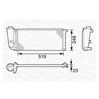 Радіатор FIAT PANDA FIRE/ LANCIA Y10 [] MAGNETI MARELLI 350213101000