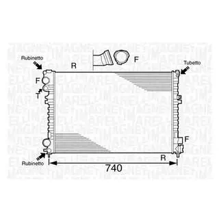 CITROEN Радиатор охлаждения Evasion,Jumpy,Fiat Scudo,Peugeot 806,Expert 1.9TD/2.0HDI MAGNETI MARELLI 350213102700